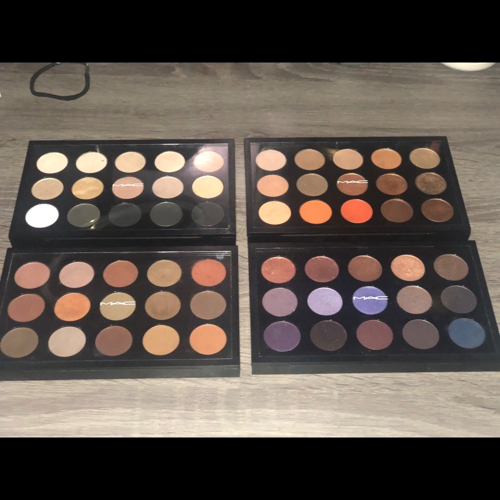 M.A.C eyeshadows in M.A.C palettes